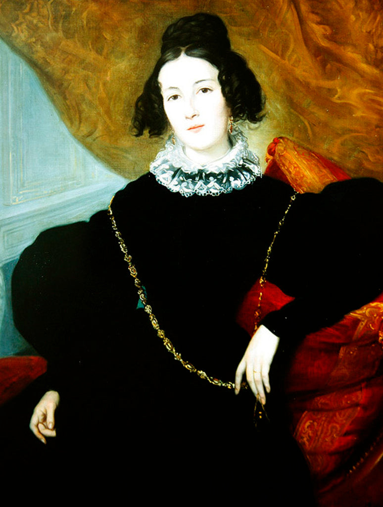 Detail of Portrait of Madame Foule by Alexandre Francois Xavier Sigalon