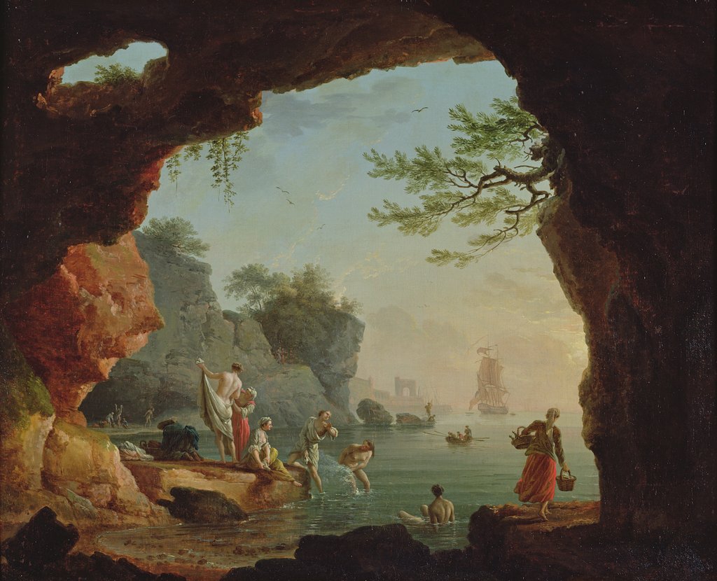 Detail of The Bathers by Claude Joseph Vernet