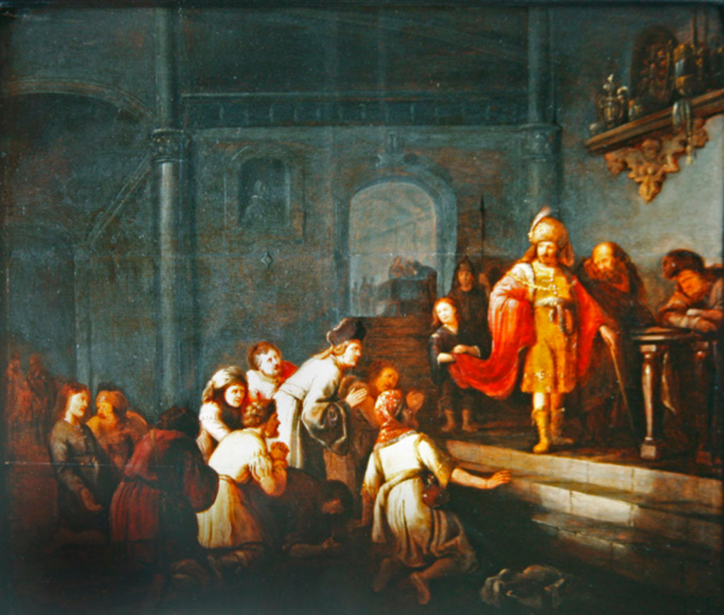 Detail of Joseph and his Brothers by Adriaen Verdoel