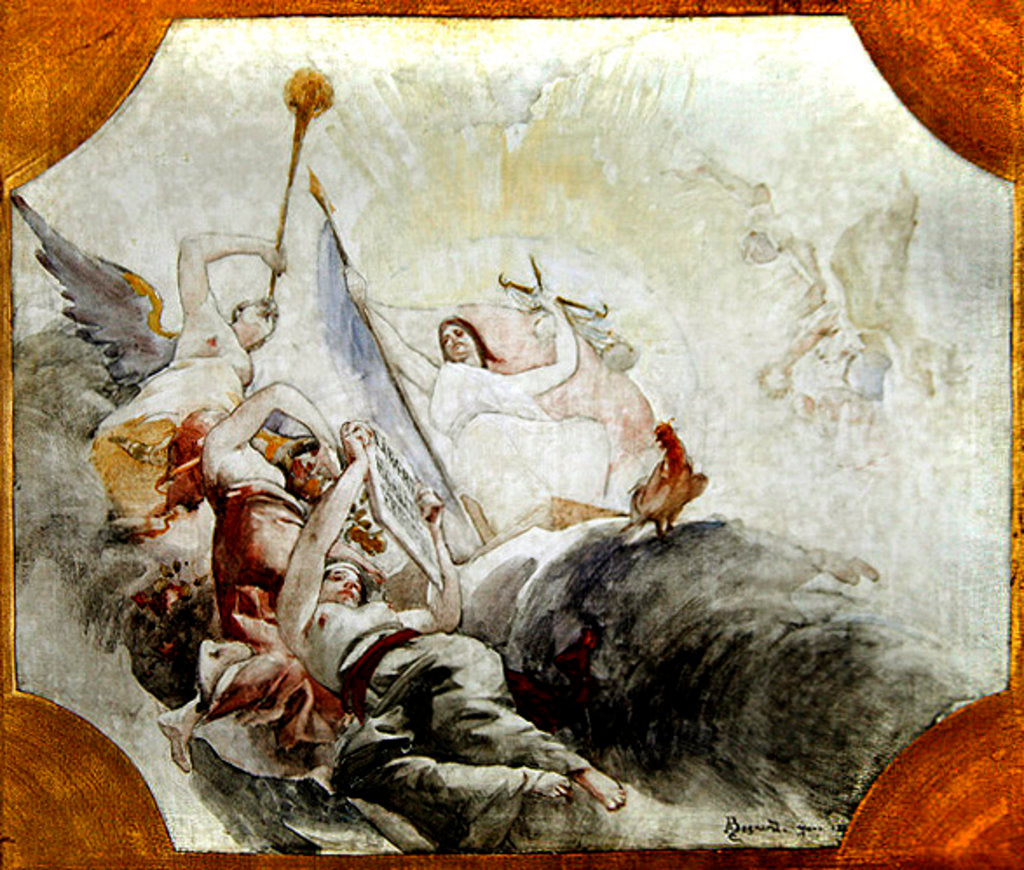 Detail of Triumph of the Republic, study for the decoration of the Town Hall in the 19th Arrondissement, 1880 by Paul Albert Besnard