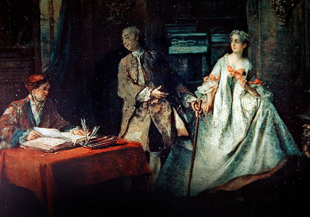 Detail of Gallant Hour by Nicolas Lancret