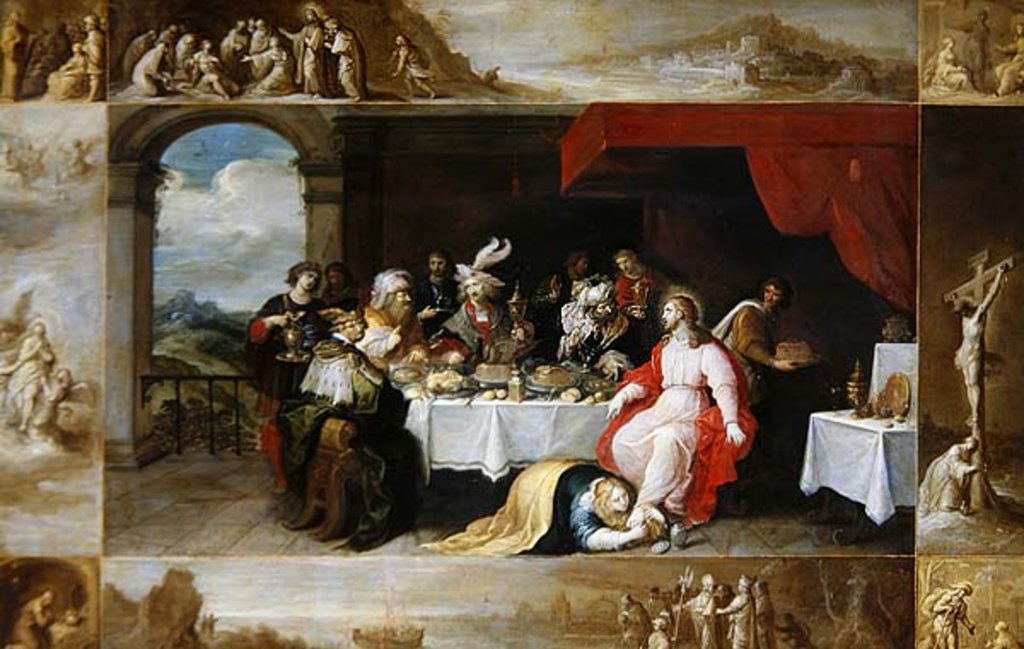 Detail of Christ in the House of Simon the Pharisee, 1637 by Frans II the Younger Francken
