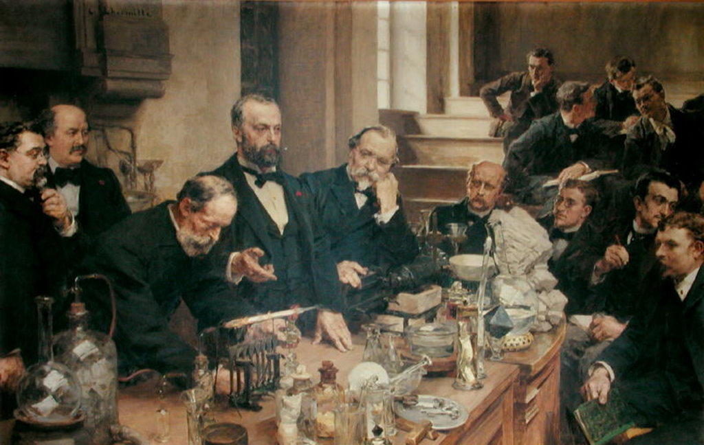 Detail of Henri Sainte-Claire Deville Lecturing, 1890 by Leon Augustin Lhermitte
