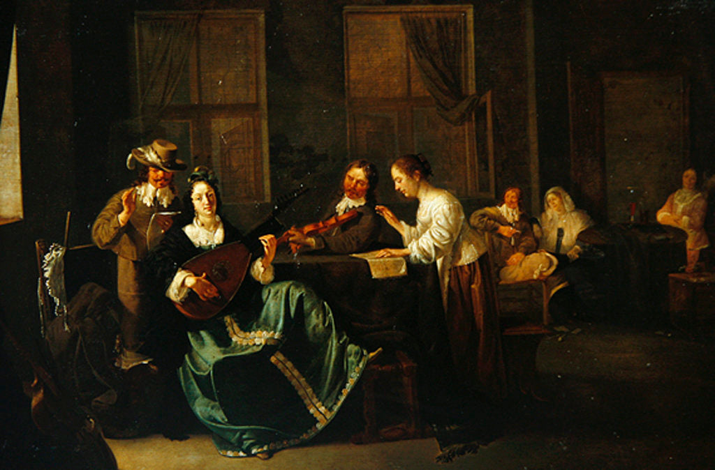 Detail of Family Concert, or Music Party by Jacob Duck