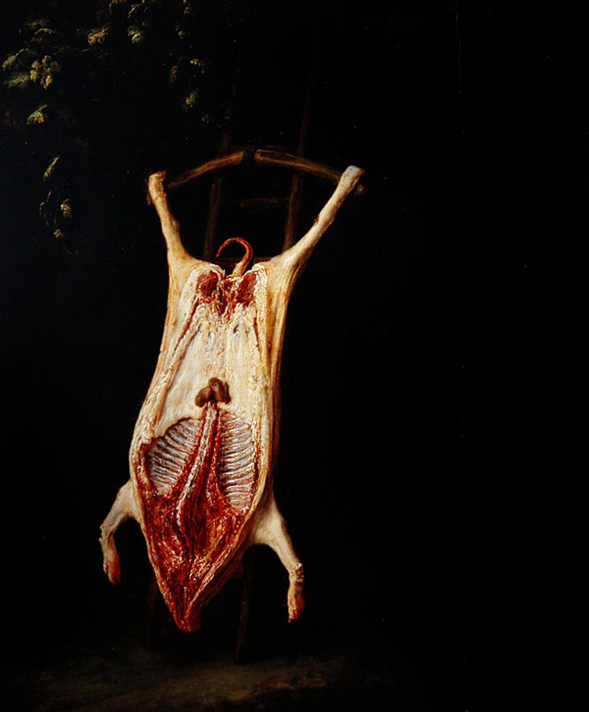 Detail of Flayed Pig by Adriaen Jansz. van Ostade