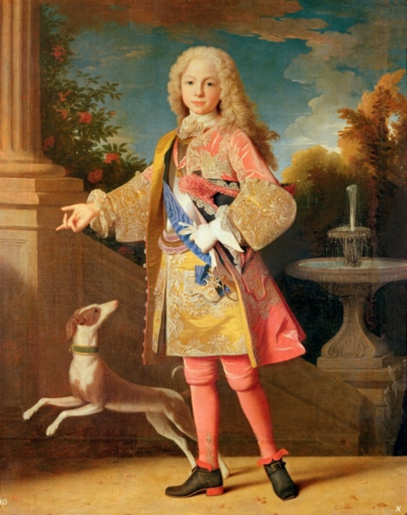 Detail of Portrait of Ferdinand of Bourbon, Prince of Asturias, c.1725-35 by Jean Ranc