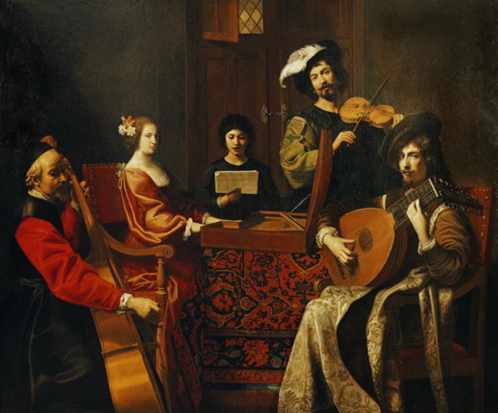 Detail of The Concert by Nicolas Tournier