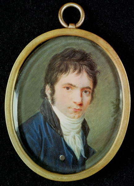 Detail of Miniature Portrait of Ludwig Van Beethoven, 1802 by Christian Hornemann