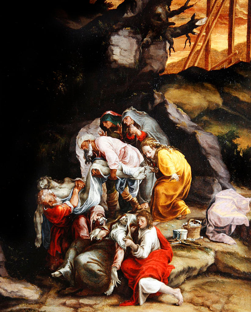 Detail of The Entombment by Lelio Orsi da Novellara