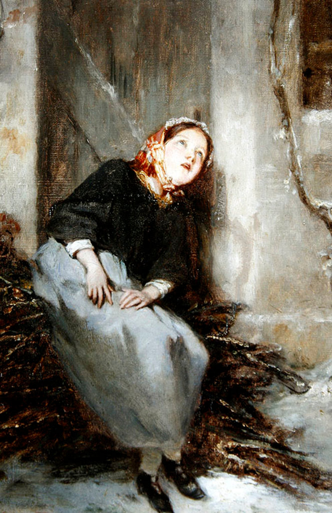 Detail of The Faggot Picker, 1855 by Octave Tassaert