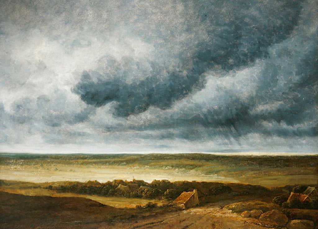 Detail of Road near a village by Georges Michel