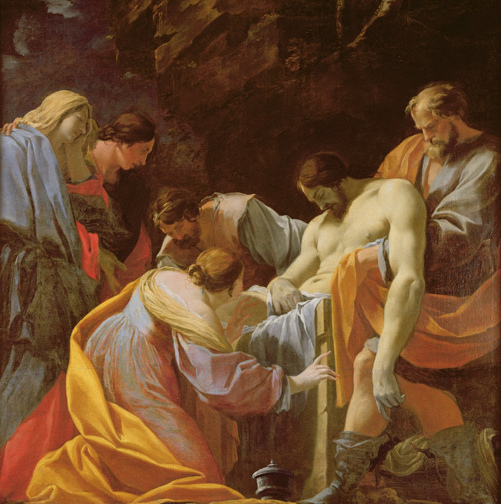 Detail of The Entombment of Christ by Simon Vouet