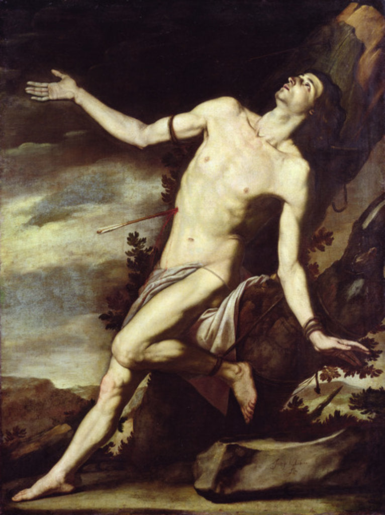 Detail of St. Sebastian by Jusepe de Ribera