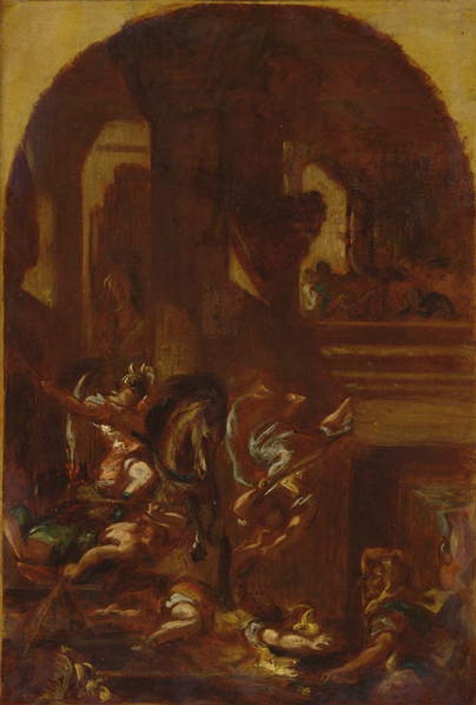 Detail of The Expulsion of Heliodorus from the Temple, c.1857 by Ferdinand Victor Eugene Delacroix