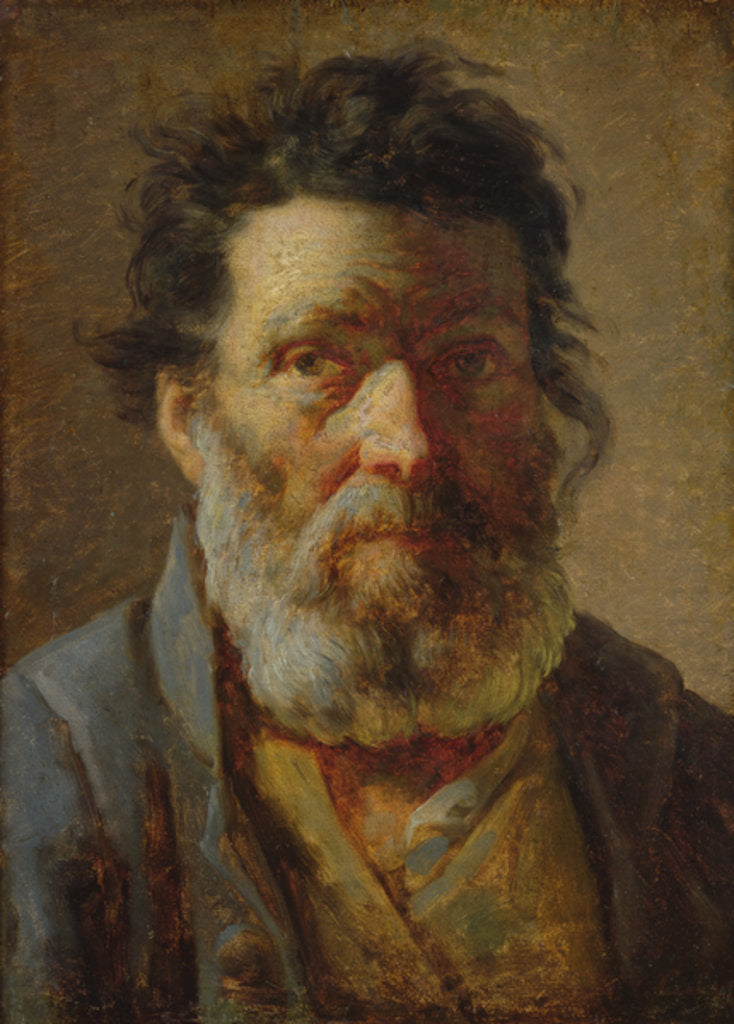 Detail of Head of an old man by Adolphe-Felix Cals