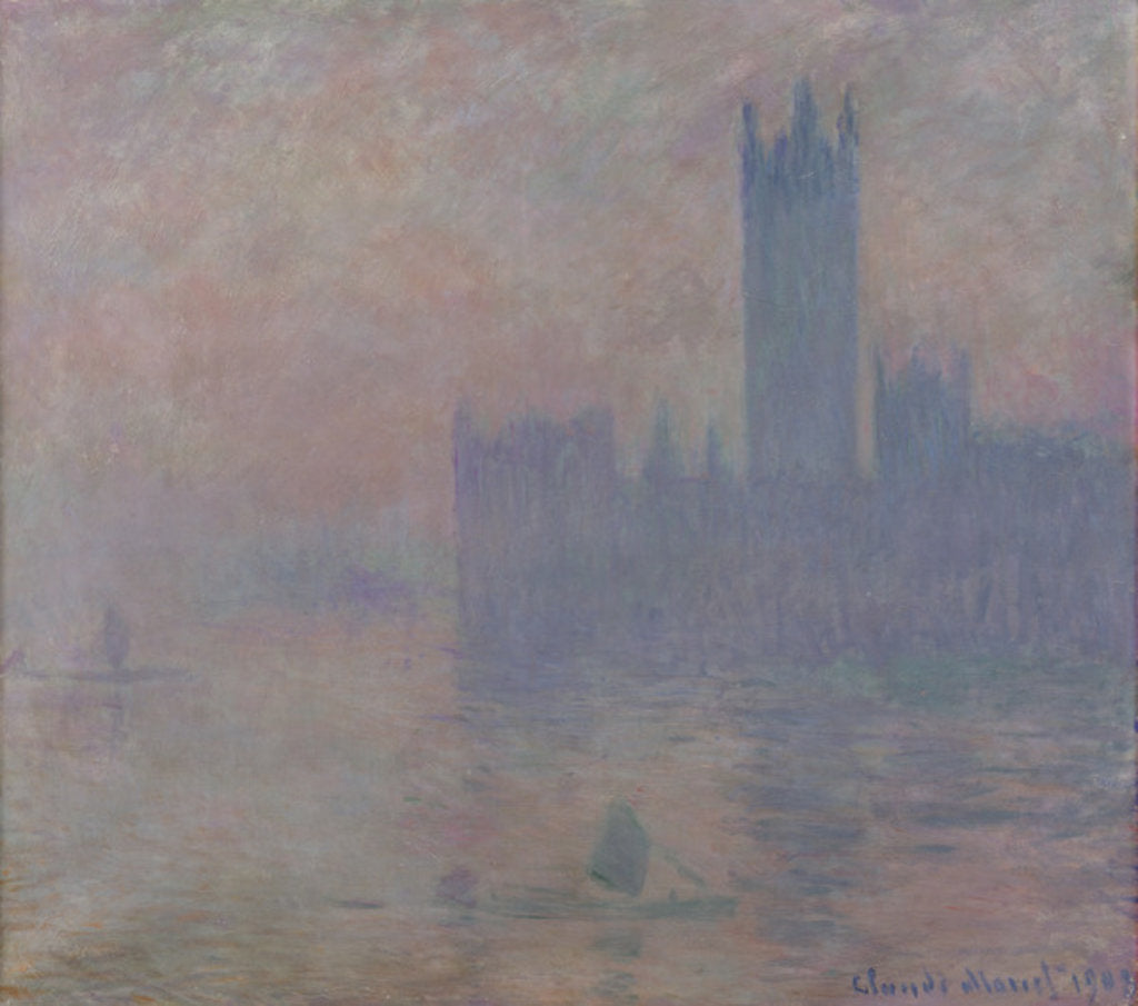 Detail of The Houses of Parliament, London, 1903 by Claude Monet