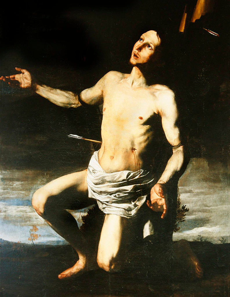 Detail of St. Sebastian; by Jusepe de Ribera