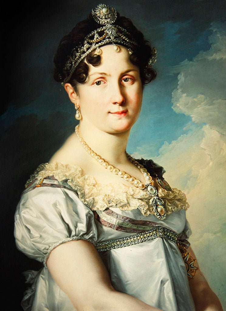 Detail of The Duchess of San Carlos by Vicente Lopez y Portana
