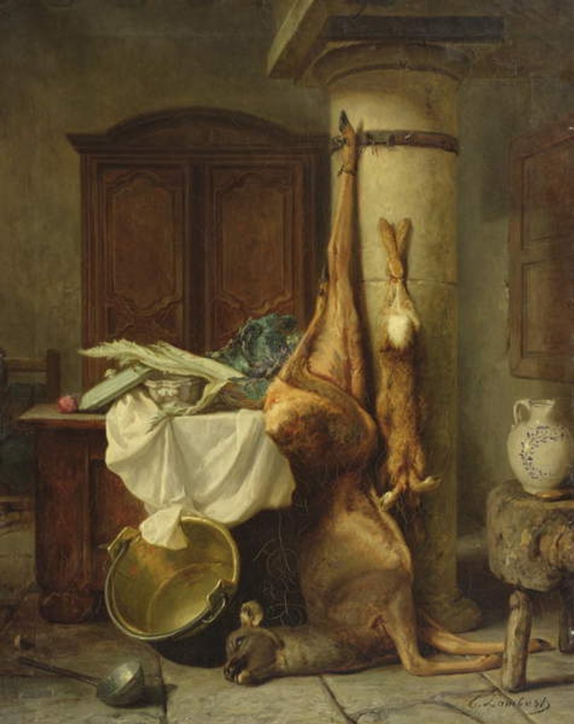 Detail of Still life by Louis Eugene Lambert