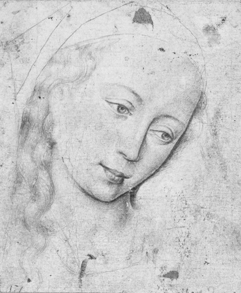 Detail of Head of the Virgin by Rogier van der Weyden