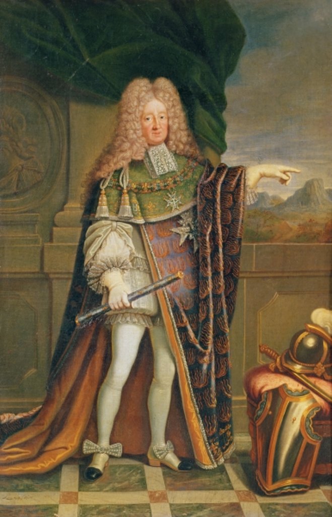 Detail of Portrait of Rene de Froulay, Count of Tesse, c.1703 by Jacques Laumosnier