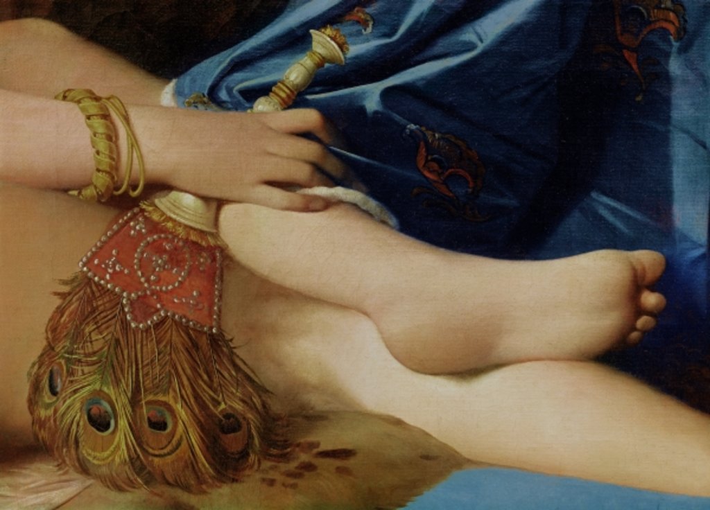 Detail of Detail of The Grand Odalisque, 1814 by Jean Auguste Dominique Ingres
