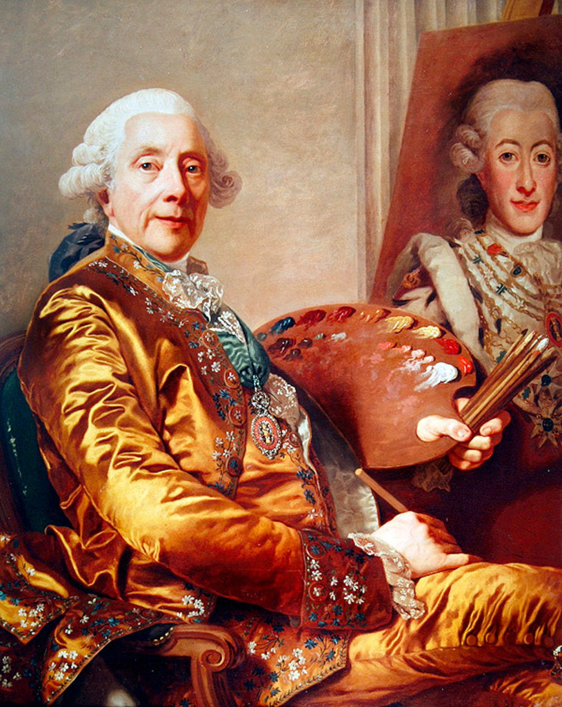 Detail of Self Portrait, c.1790 by Alexander Roslin