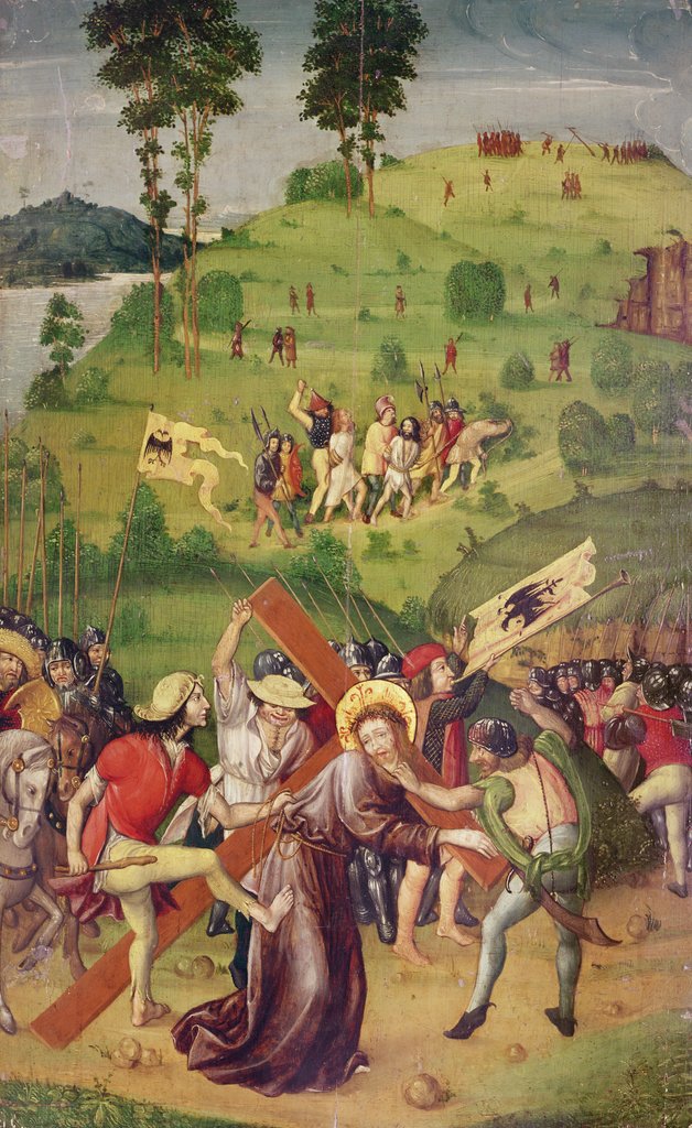 Detail of The Carrying of the Cross, from Scenes from the Life of Christ by Anton Henkel