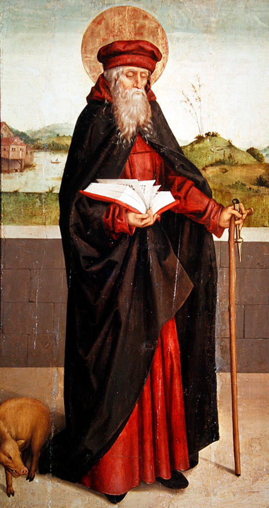 Detail of St. Anthony the Hermit, 1493 by Swiss School