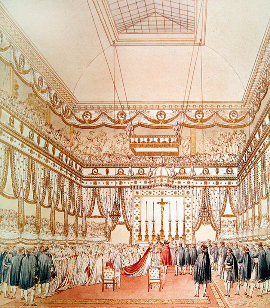 Detail of The Marriage of Napoleon and Marie-Louise in the Louvre Chapel by Charles & Fontaine Pierre (1762-1853) Percier