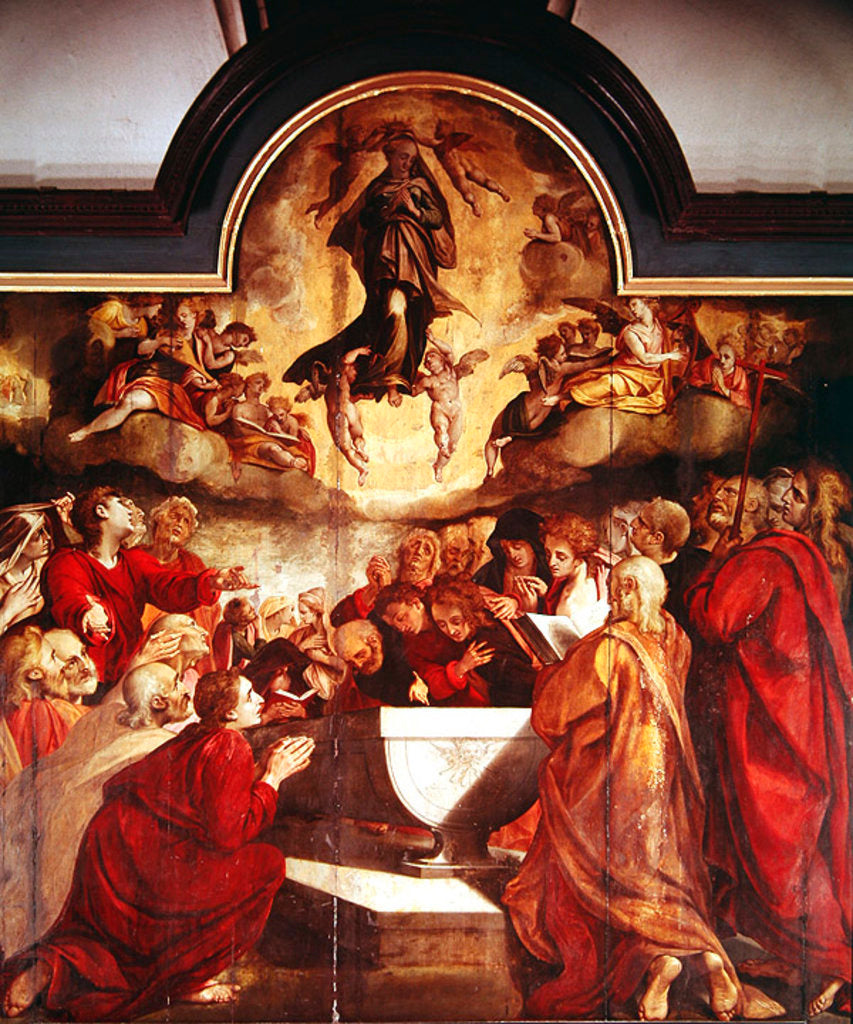 Detail of The Assumption of the Virgin by Anthonie Blocklandt