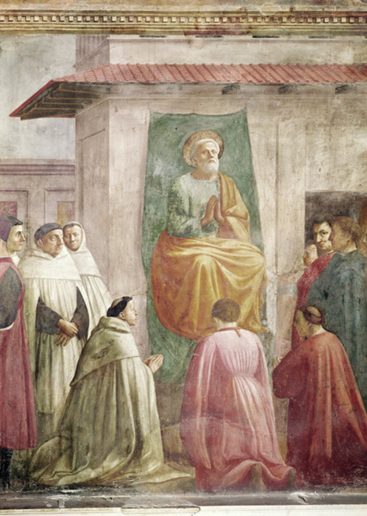 Detail of St. Peter on the throne by T. & Lippi F. Masaccio