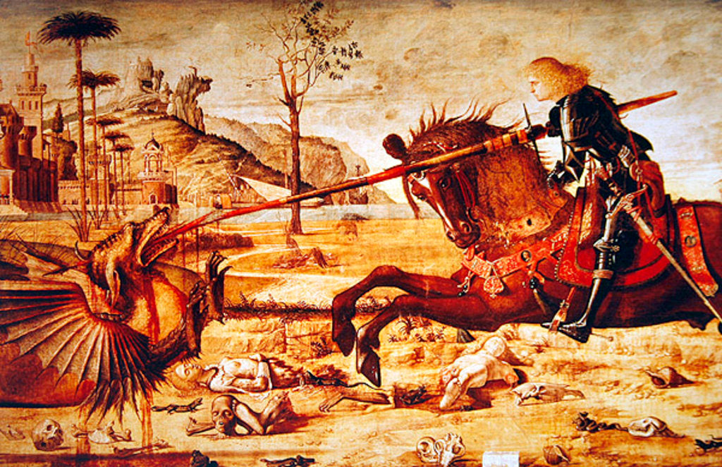Detail of St. George Killing the Dragon, 1502-07 by Vittore Carpaccio