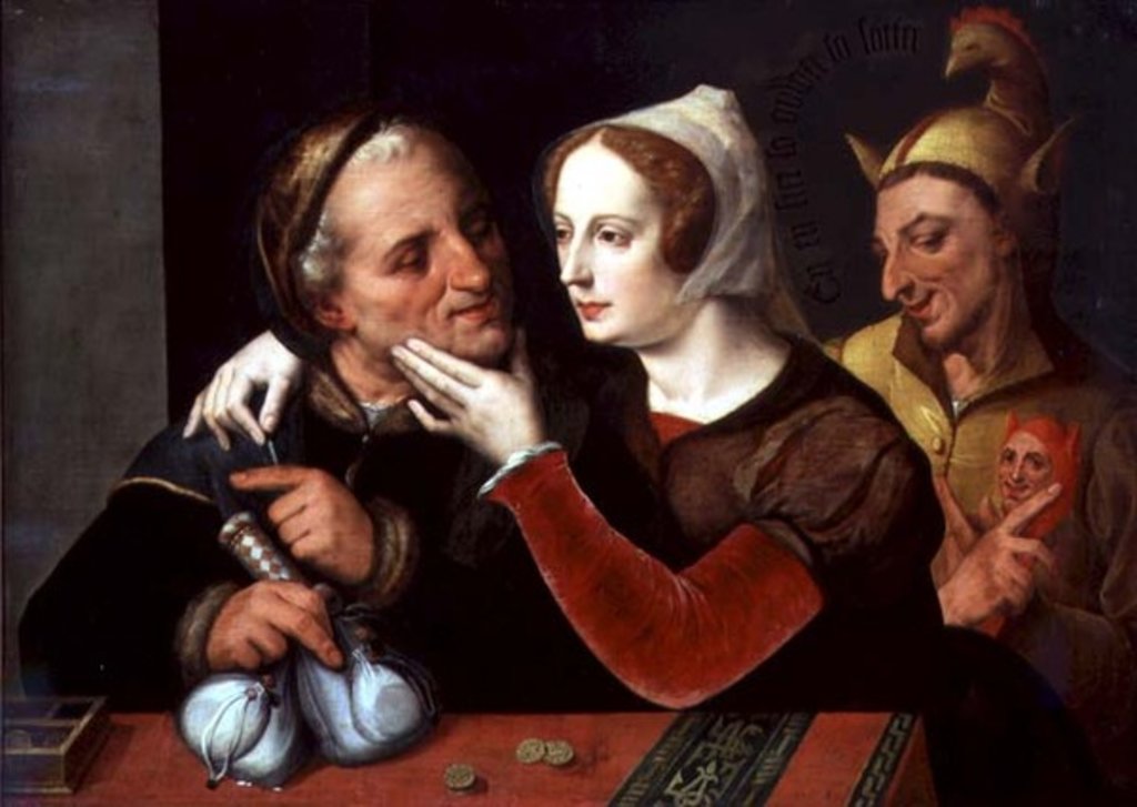 Detail of The Older One Becomes, The Madder One Becomes, So Says the Old Man by Master of the Prodigal Son