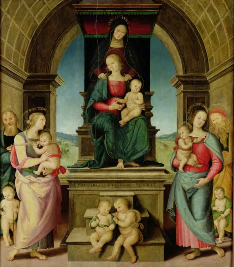 Detail of The Family of St. Anne, c.1507 by Pietro Perugino