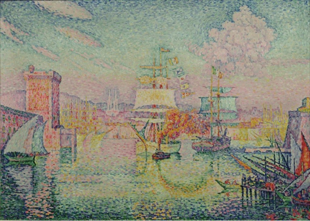 Detail of Entrance to the Port of Marseille, 1918 by Paul Signac
