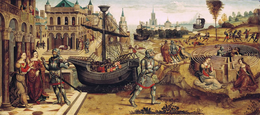 Detail of Theseus and the Minotaur by Master of the Campana Cassoni