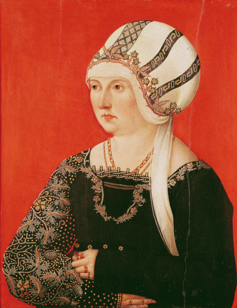 Detail of Barbara Wespach, 1500 by German School