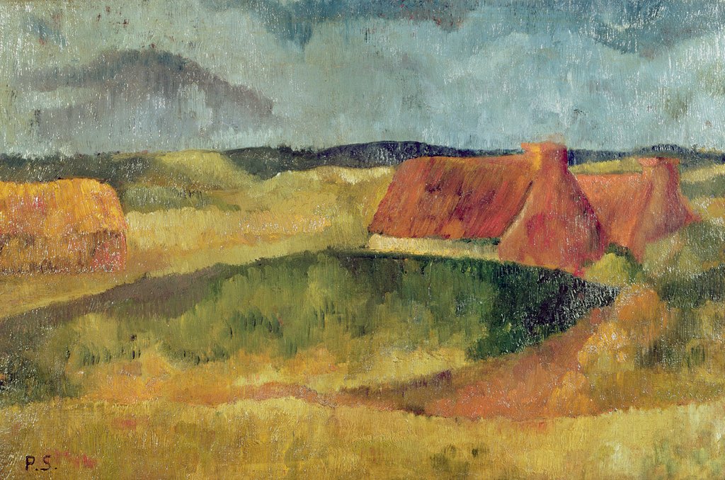 Detail of Thatched Cottages at Pouldu, 1894 by Paul Serusier