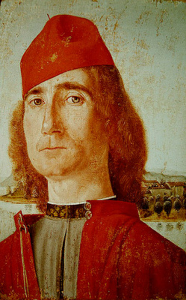 Detail of Man in a Red Beret, 1492 by Vittore Carpaccio
