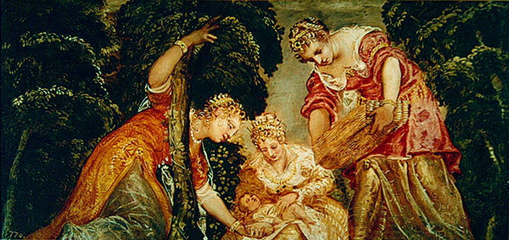 Detail of Moses Saved from the Waters, 1555 by Jacopo Robusti Tintoretto