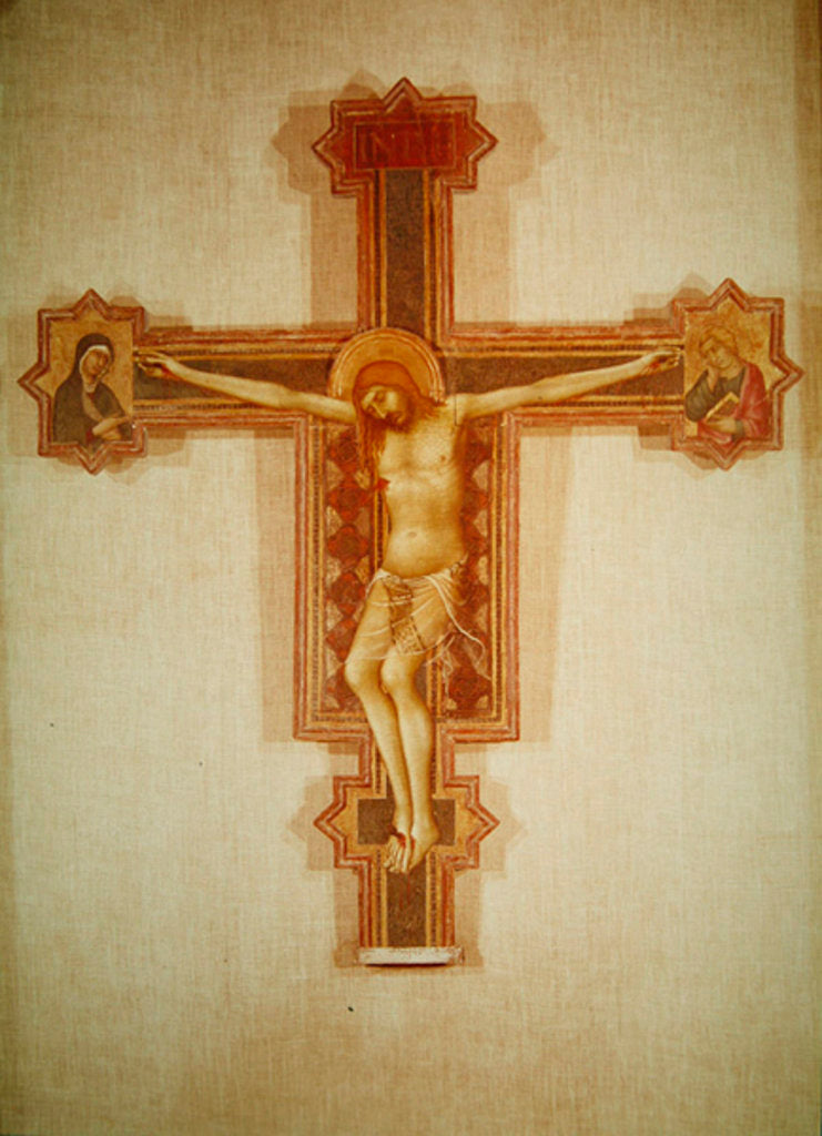 Detail of Crucifix with The Virgin and Saint John, c.1321-25 by Simone Martini