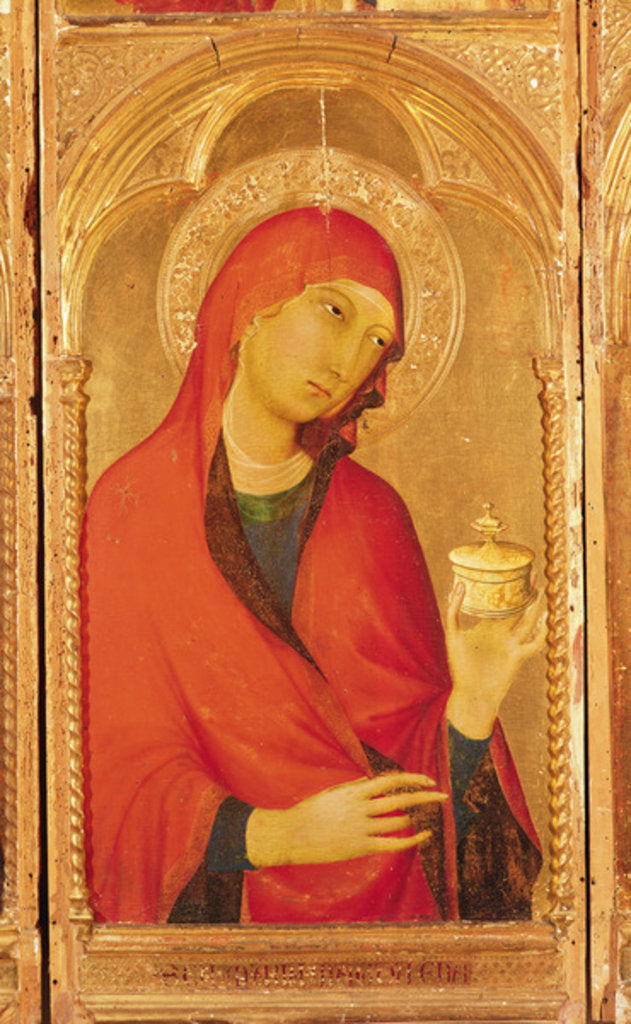 Detail of Saint Catherine of Alexandria Polyptych by Simone Martini