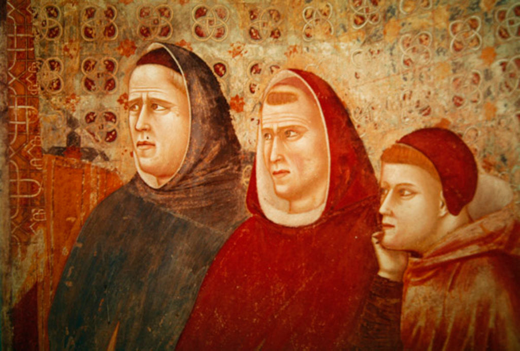 Detail of Saint Francis Preaching a Sermon to Pope Honorius III by Giotto