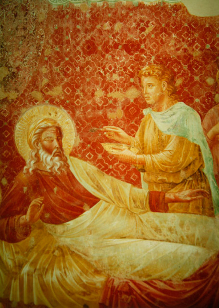 Detail of Isaac rejects Esau by Giotto