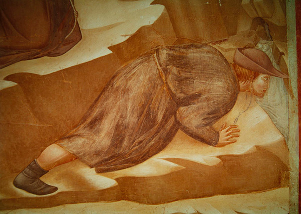 Detail of The Miracle of the Spring by Giotto