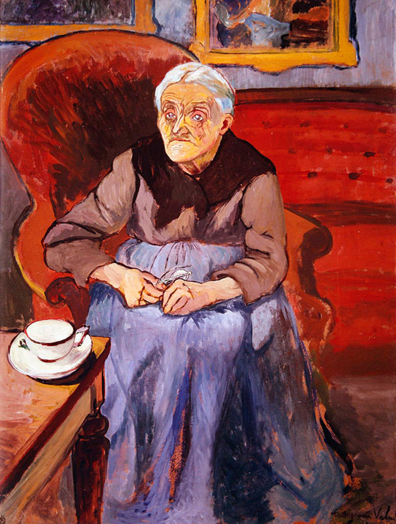 Detail of Portrait of the artist's Mother, 1912 by Marie Clementine Valadon