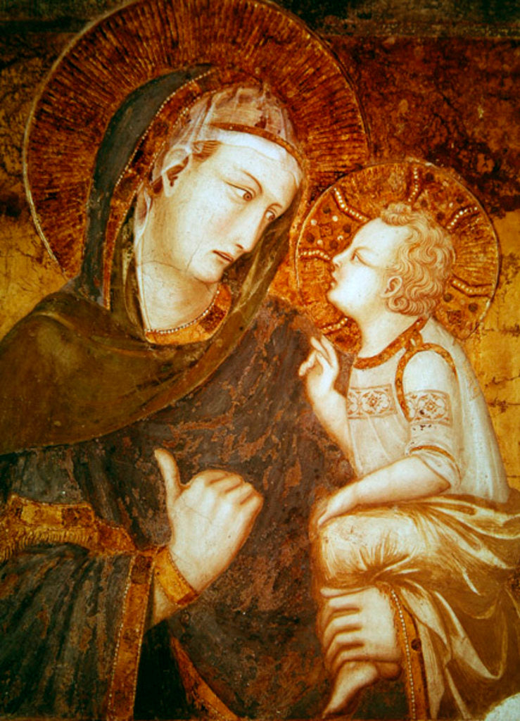 Detail of Virgin and Child by Pietro Lorenzetti