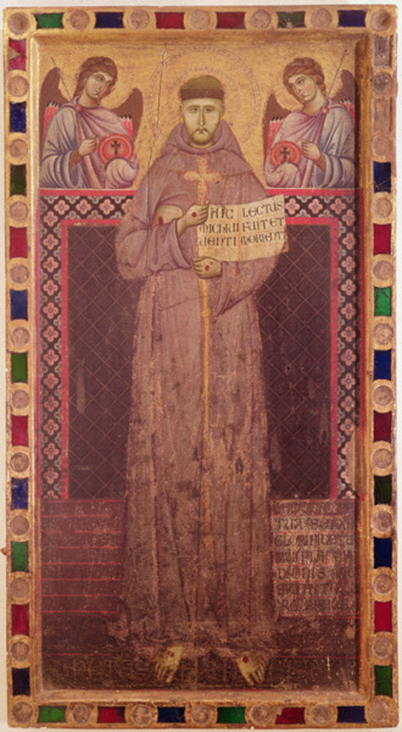 Detail of St. Francis and Angels, c.1250-1300 by Italian School