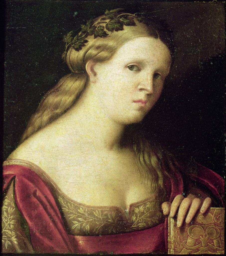 Detail of Portrait of a Poet by Jacopo Palma